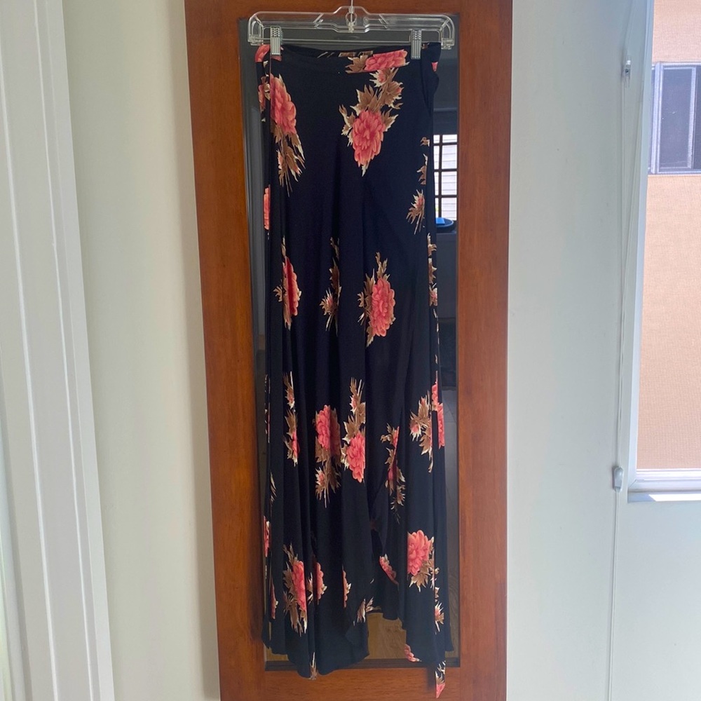 Reformation Floral Wrap Skirt